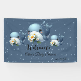 Niedlich Baby Whale Baby Showbanner Banner
