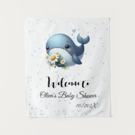 Niedlich Baby Whale Baby Shower Tapestry Wandteppich