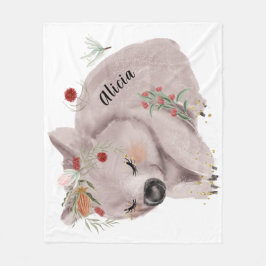 Niedlich Baby Wombat Gold Speckle Custom Fleecedecke