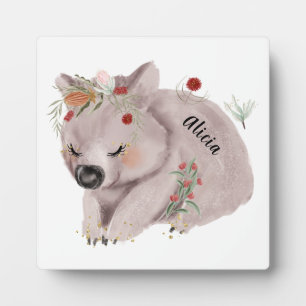 Niedlich Baby Wombat Gold Speckle Custom Fotoplatte