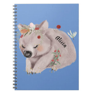 Niedlich Baby Wombat Gold Speckle Custom Notizblock