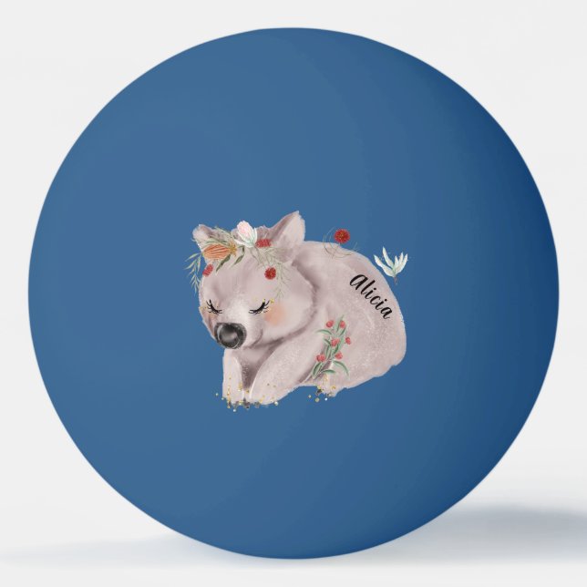 Niedlich Baby Wombat Gold Speckle CustomPing Pong  Tischtennisball (Vorderseite)