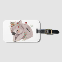 Niedlich Baby Wombat Gold Speckle Individuelle Nam Gepäckanhänger