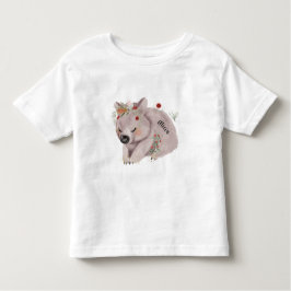 Niedlich Baby Wombat Gold Speckle Individuelle Nam Kleinkind T-shirt