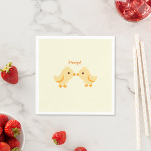 Niedlich Baby Yellow Chick Baby Dusche Serviette