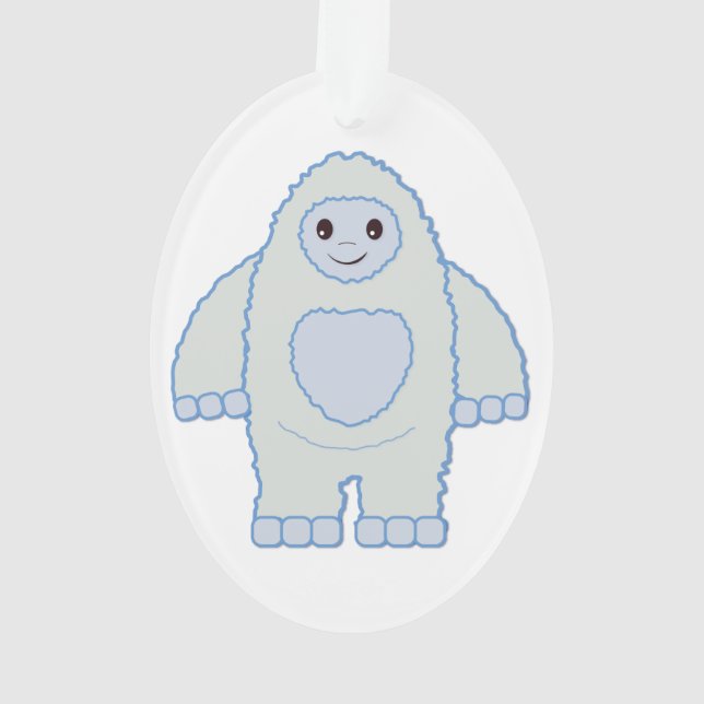 Niedlich Baby Yeti Ornament (Rückseite)