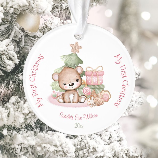 Niedlich Baby's First Christmas Ornament Acrylic (Cute Baby's First Christmas Ornament Acrylic)