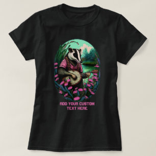 Niedlich Badger beim Banjo spielen, Badger Lovers T-Shirt