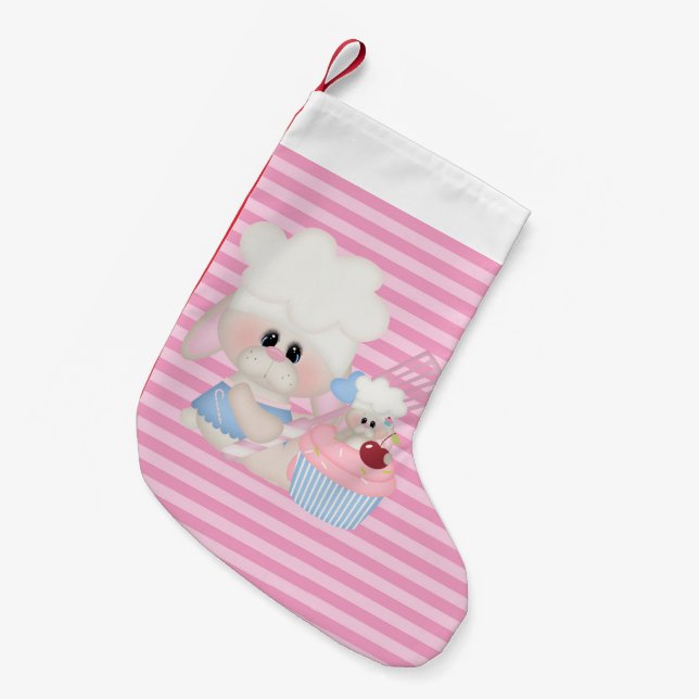 Niedlich Baking Bunnies Weihnachtsfeiertag Strumpf Kleiner Weihnachtsstrumpf (Vorderansicht (hängend))