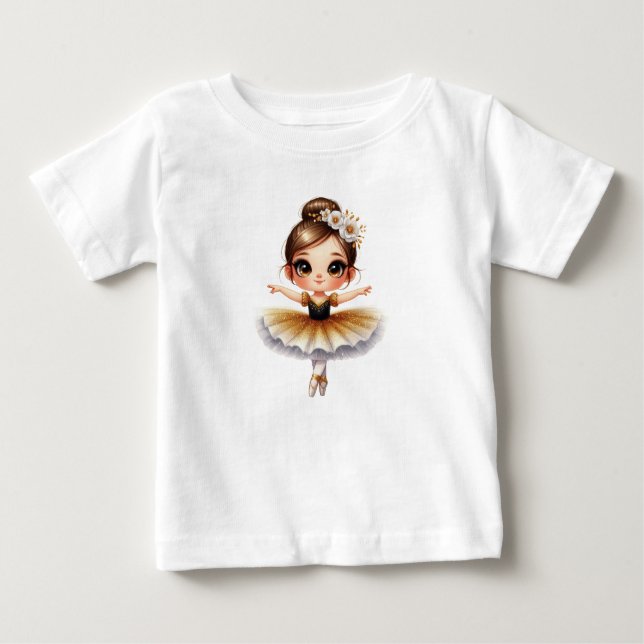 Niedlich Ballerina Baby T-shirt (Vorderseite)