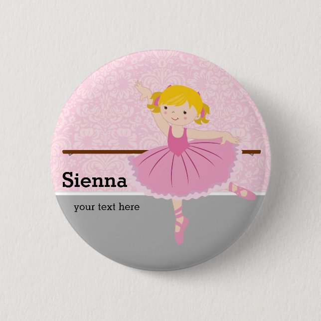 Niedlich Ballerina Button (Vorderseite)