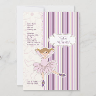 Niedlich Ballerina Einladung