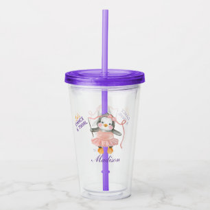 Niedlich Ballerina Penguin Personalize Acrylic Tum Acryltrinkbecher