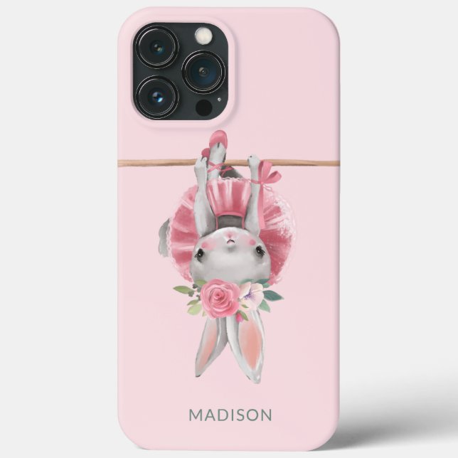 Niedlich Ballerina Pink Ballett Personalisiert Case-Mate iPhone Hülle (Rückseite)