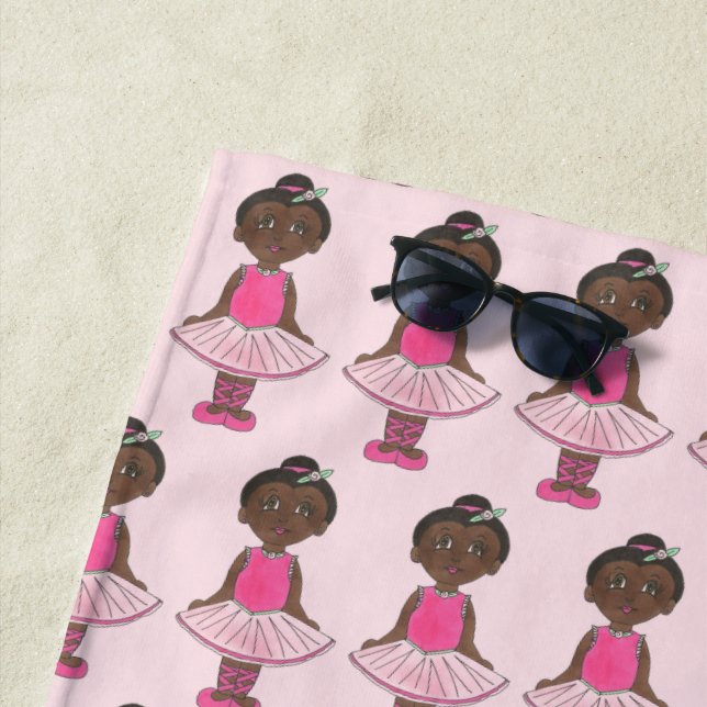 Niedlich Ballerina Pink Tutu Ballet Tanzlehrer Strandtuch (Beispiel)