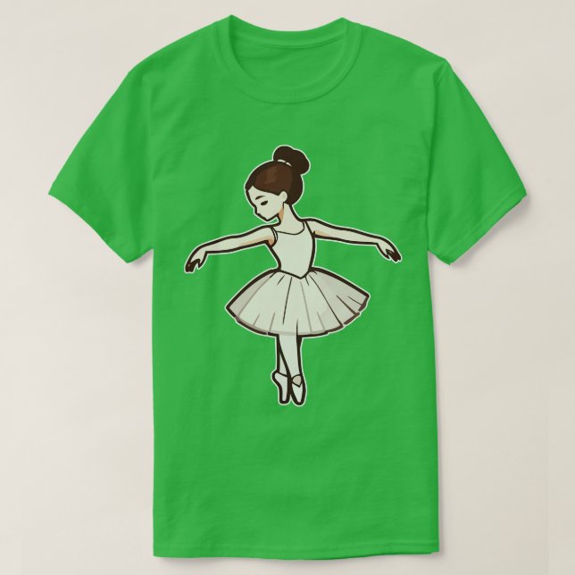 Niedlich Ballerina T-Shirt (Design vorne)