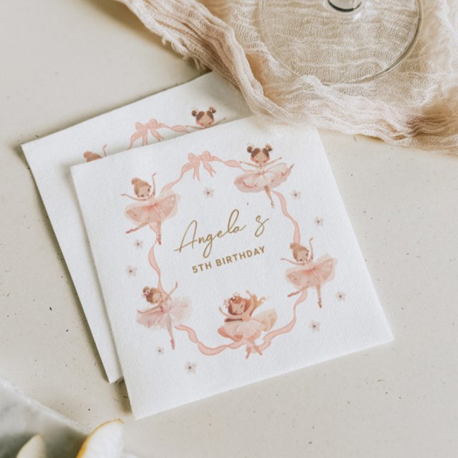 Niedlich Ballerinas Geburtstagseinladung Serviette (Von Creator hochgeladen)