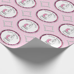 Niedlich Ballet Ballerina Princess Poodle Dog (wei Geschenkpapier