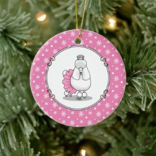 Niedlich Ballet Ballerina Princess Poodle Dog (wei Keramik Ornament