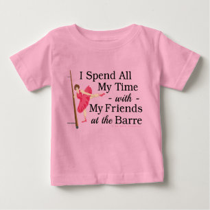Niedlich Ballet Barre Funny Ballerina Dancer Baby T-shirt