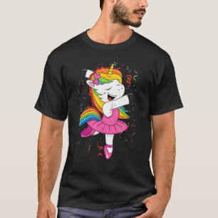 Niedlich Ballet Dancer Einhorn Tanz Fan Ballerina  T-Shirt