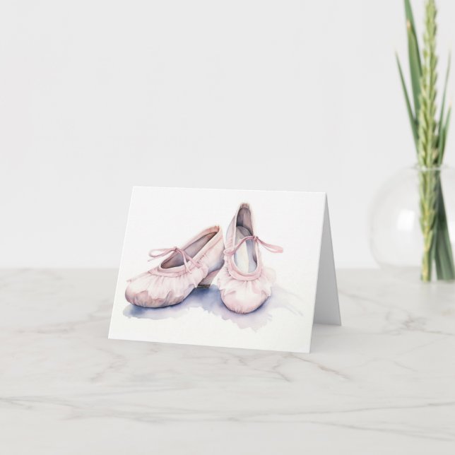 Niedlich Ballet Slippers BLANG Karte (Vorderseite)