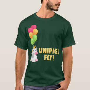 Niedlich Balloon Uniwine Fly Unicorn Pig Unicorn L T-Shirt