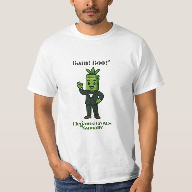 Niedlich Bamboo Gentleman | Funny Kawaii Pflanze f T-Shirt (Vorderseite)