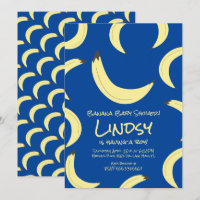 Niedlich Banana Blue Boy Baby Dusche Einladung