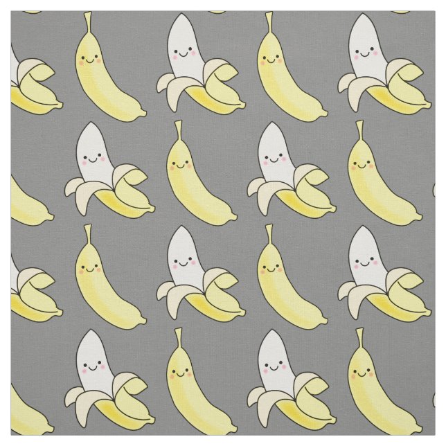 Niedlich Banana Kawaii Kids Cartoon Stoff (Muster)