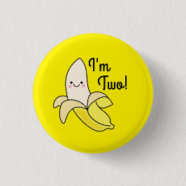 Niedlich Banana Kindergeburtstag Kawaii Button