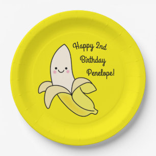 Niedlich Banana Kindergeburtstag Kawaii Pappteller