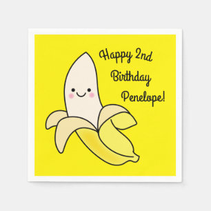Niedlich Banana Kindergeburtstag Kawaii Serviette