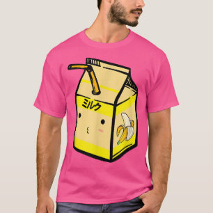 Niedlich Banana Milk Shake Kawaii Japanisch Anime T-Shirt