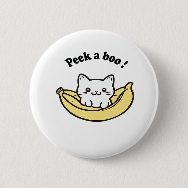 Niedlich , Banana, Peekaboo !, Japan, Kitten Button (Vorderseite)