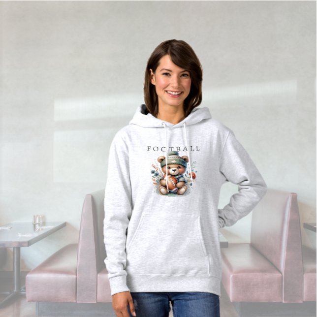 Niedlich Bär Custom Football Hoodie (Cute Custom Football Hoodie)
