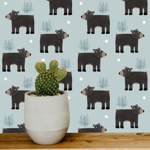 Niedlich Bärenblau Tapete