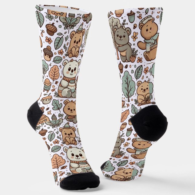 Niedlich Bärencosy Socks - spielerisches Vector De Socken (Gewinkelt)