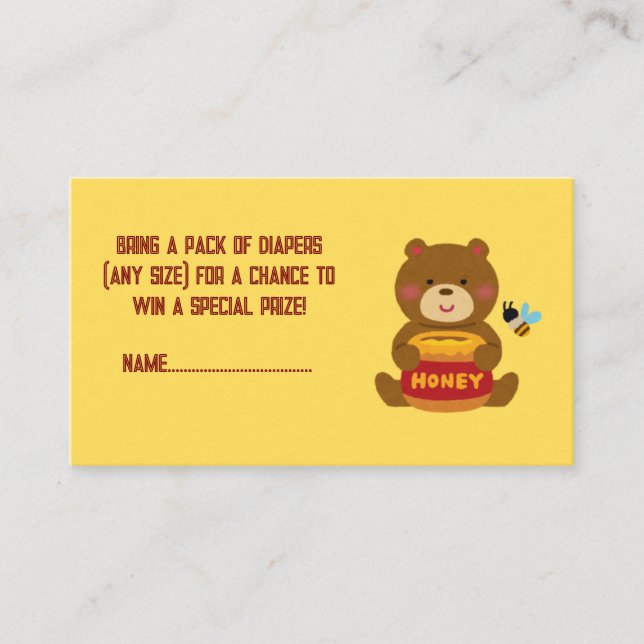 Niedlich Bärenmädchen Kinderdusche Begleitkarte (Vorderseite)