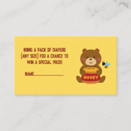 Niedlich Bärenmädchen Kinderdusche Begleitkarte