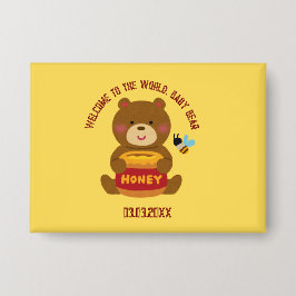 Niedlich Bärenmädchen Kinderdusche Button