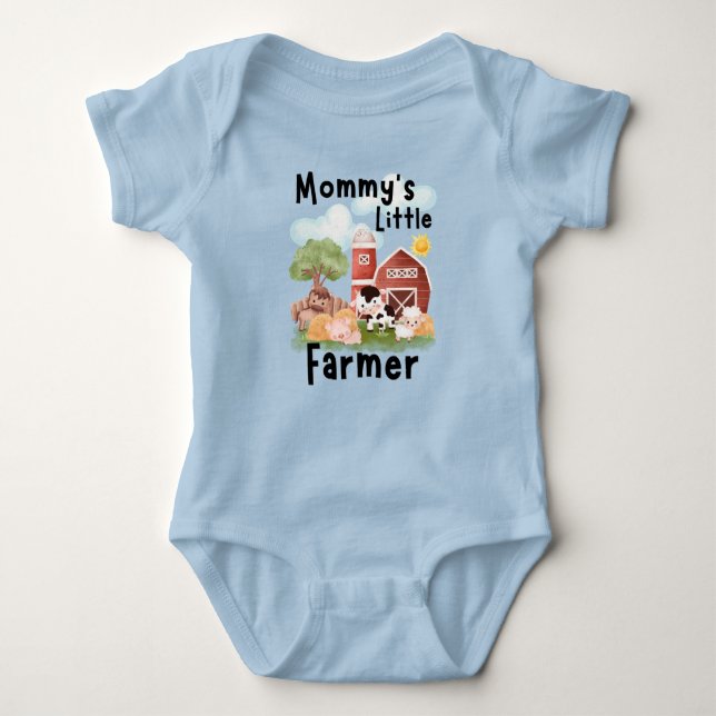 Niedlich Barnyard Animals Baby Bodysuit Strampler (Vorderseite)