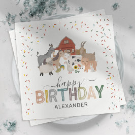 Niedlich Barnyard Birthday Party Napkins Serviette