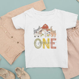 Niedlich Barnyard First Birthday Baby T - Shirt