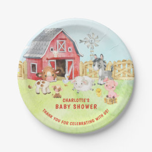 Niedlich Barnyard Friends Kinderdusche Pappteller