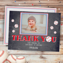 Niedlich Baseball Geburtstag Danke, dass Sie Foto-
