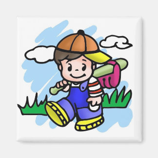 Niedlich Baseball Kid Magnet