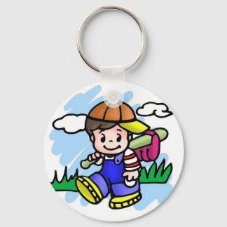 Niedlich Baseball Kid Schlüsselanhänger