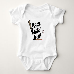 Niedlich Baseball Panda Baby Strampler
