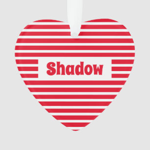 Niedlich Basic Red and White Stripes Individuelle  Ornament